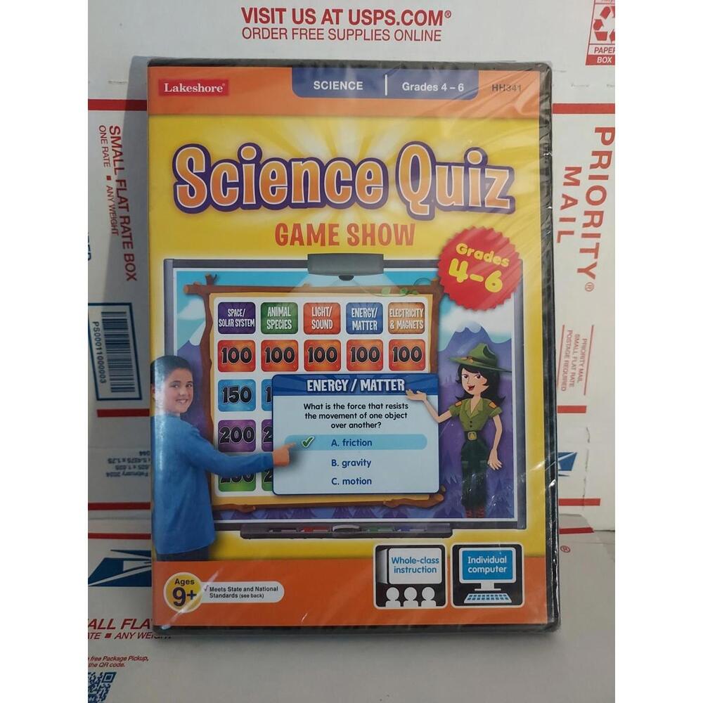 Lakeshore Science Quiz Game Show - Gr. 4-6 - Single License CD-ROM NEW - #197